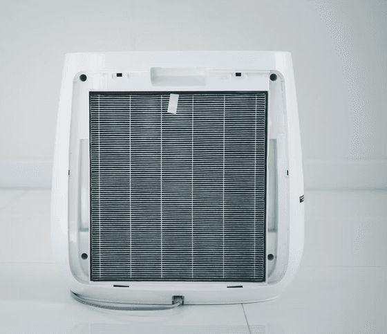 HEPA filter close up inside of a Mississauga home