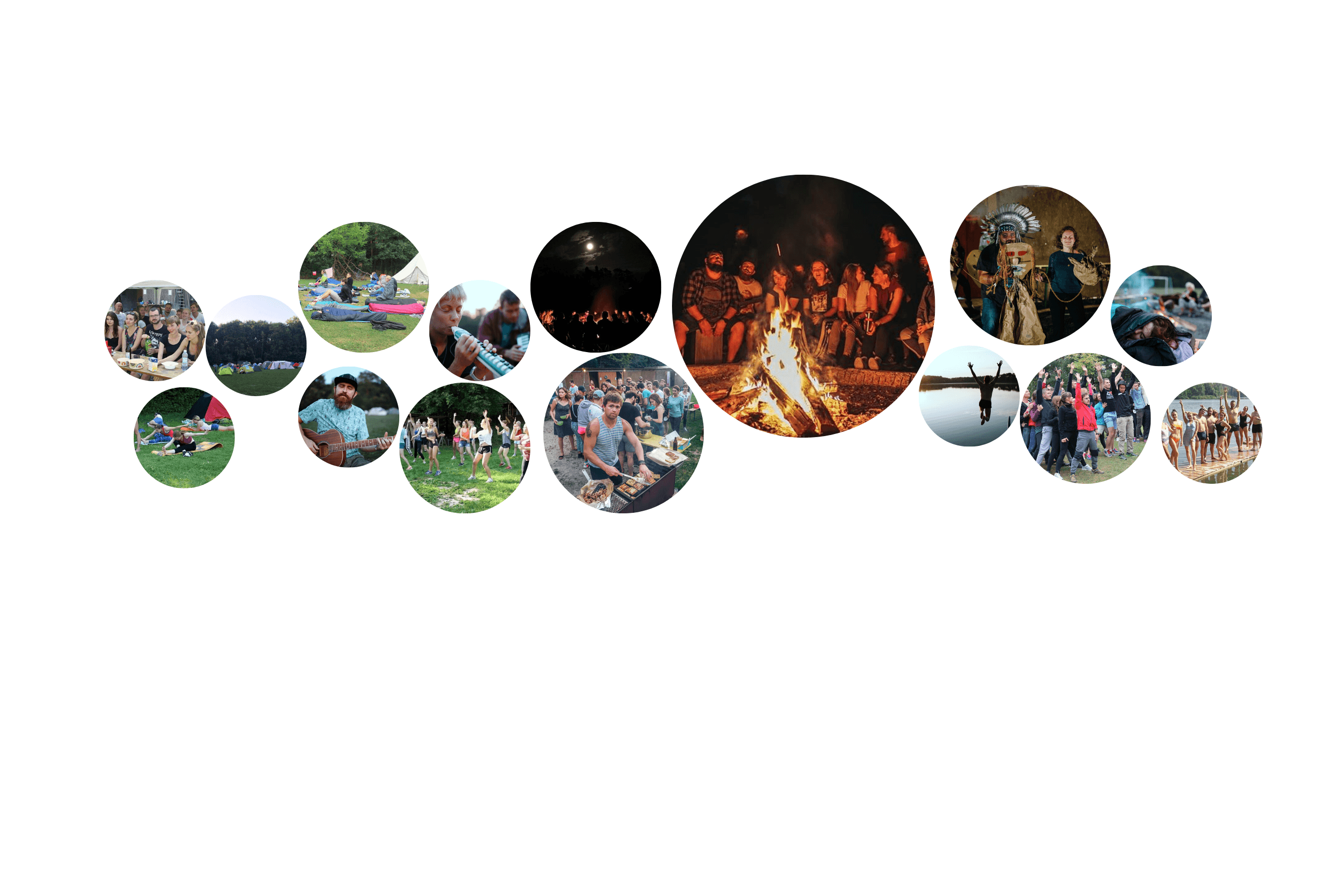 Fotos von unterschiedlichen JunOst-Aktivitäten in Bubbeln.