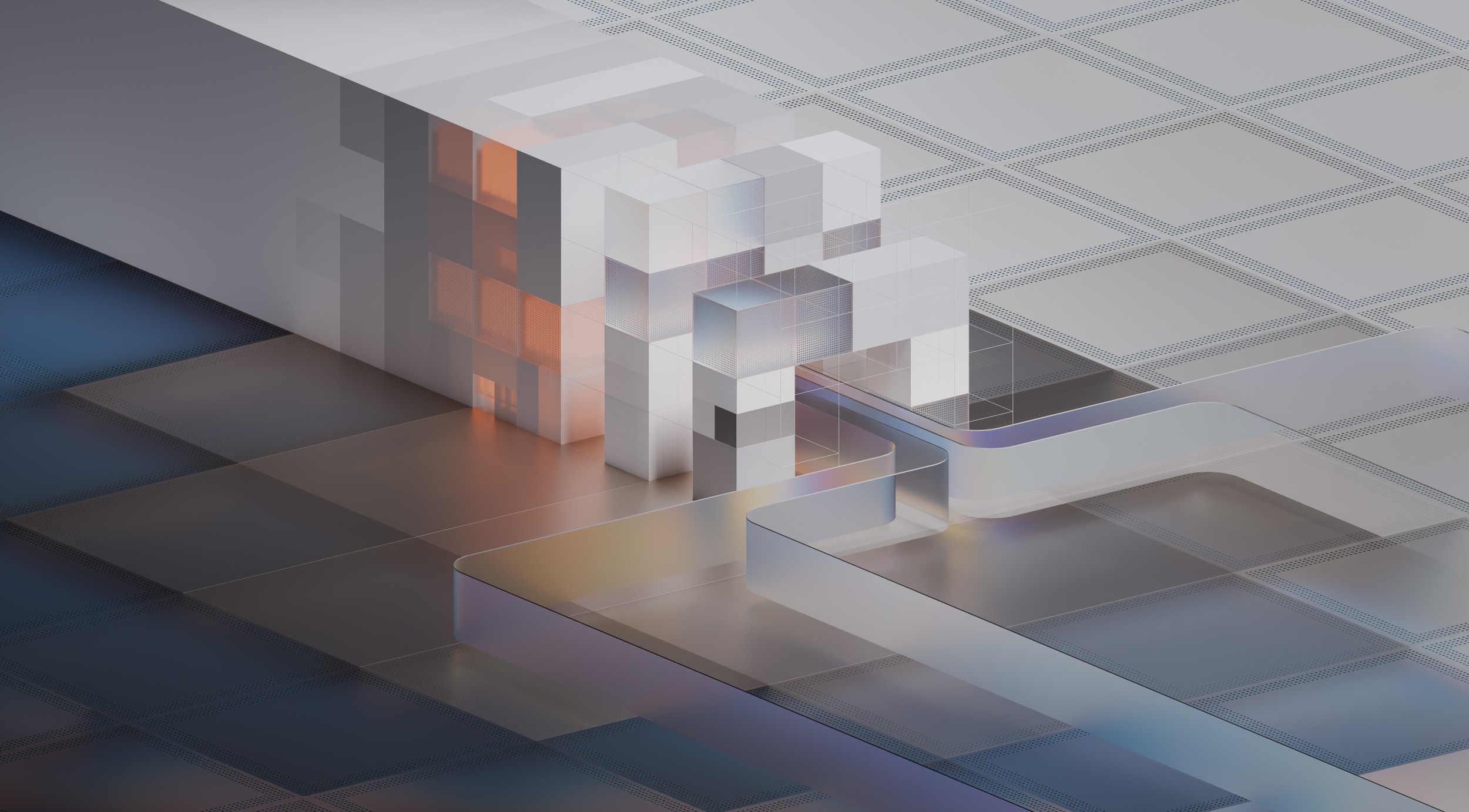 Cinema 4D animation with Redshift lighting and particle effects, visualizing data and product designs