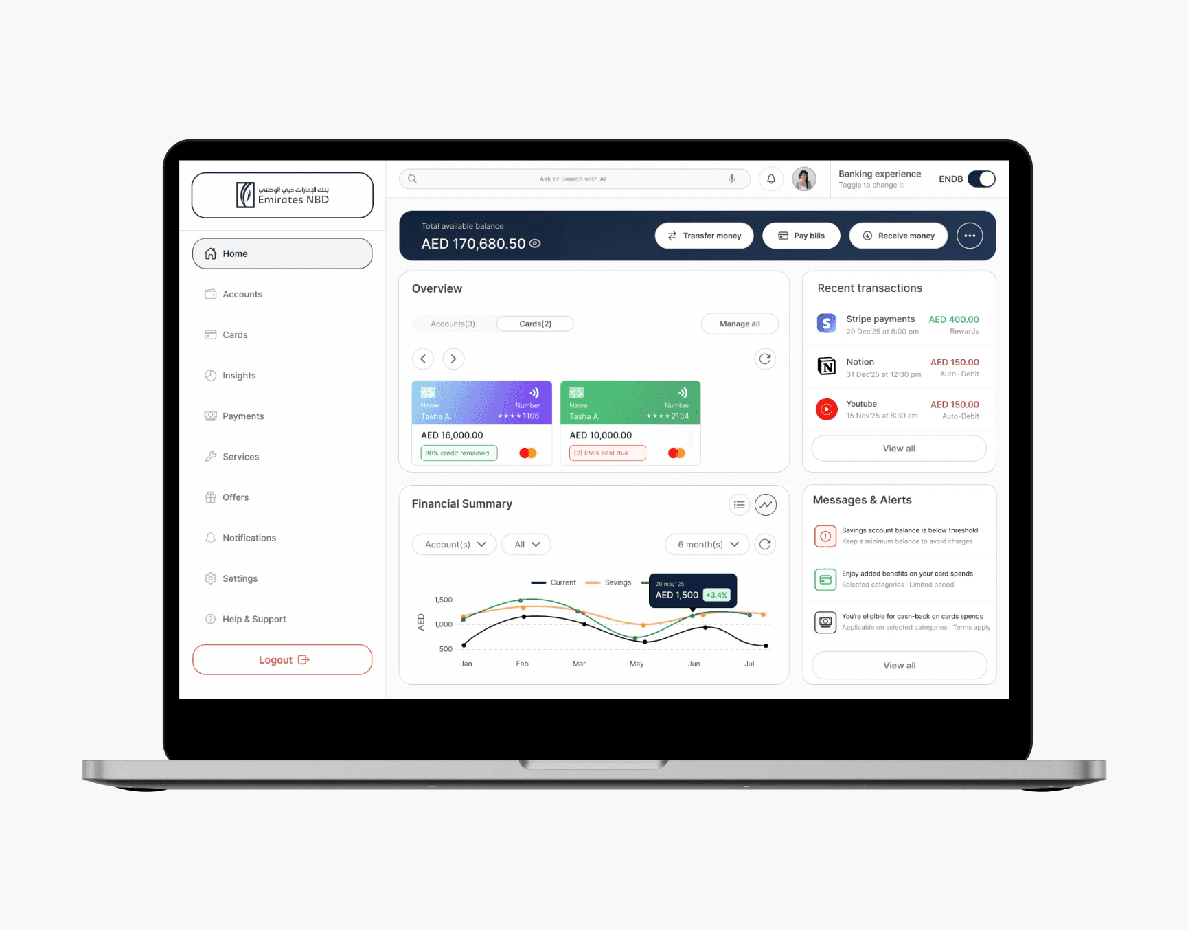 Side-view of man in red cap using laptop on lap.