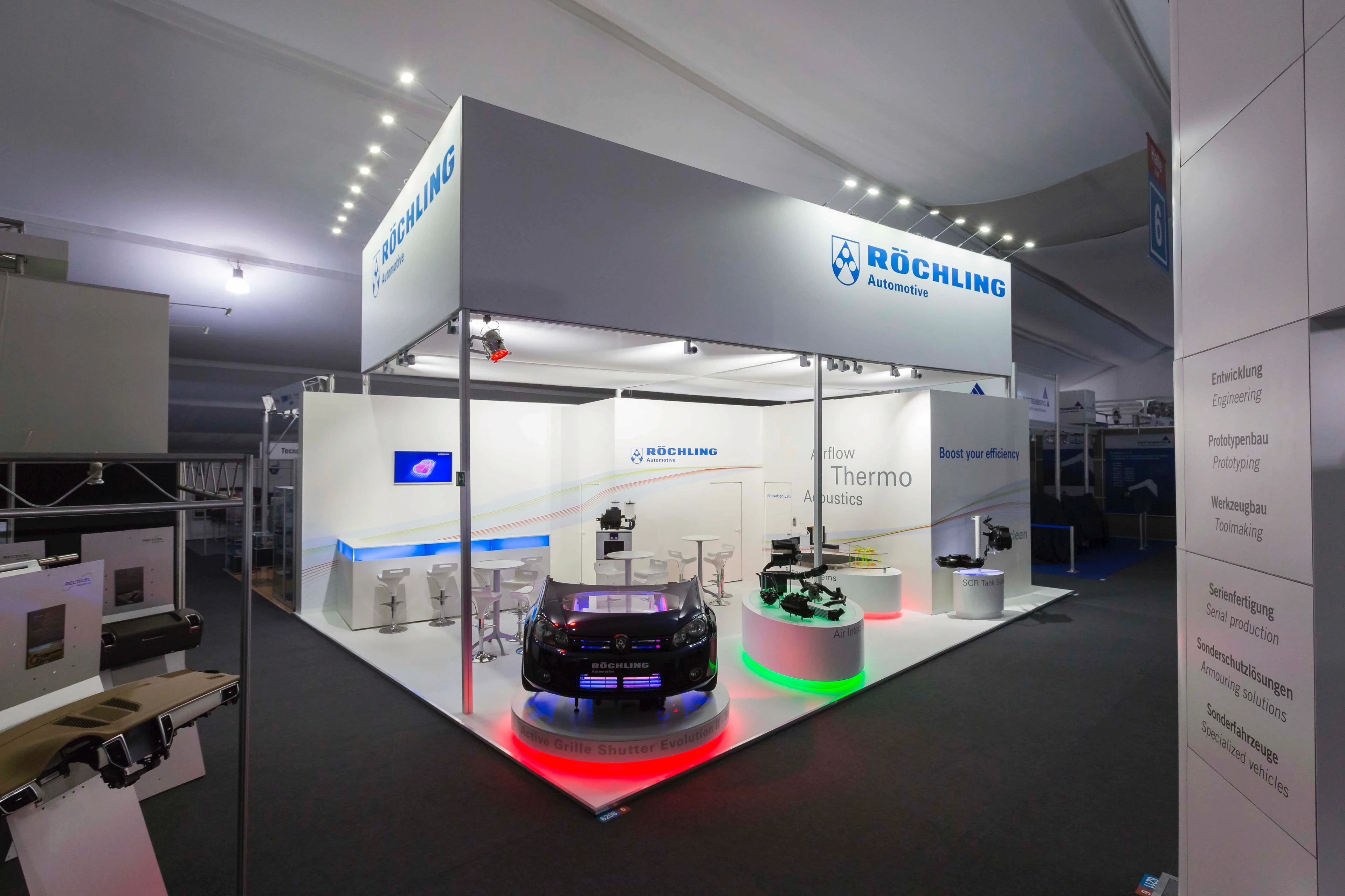 Vorderansicht des RS Technik Stand