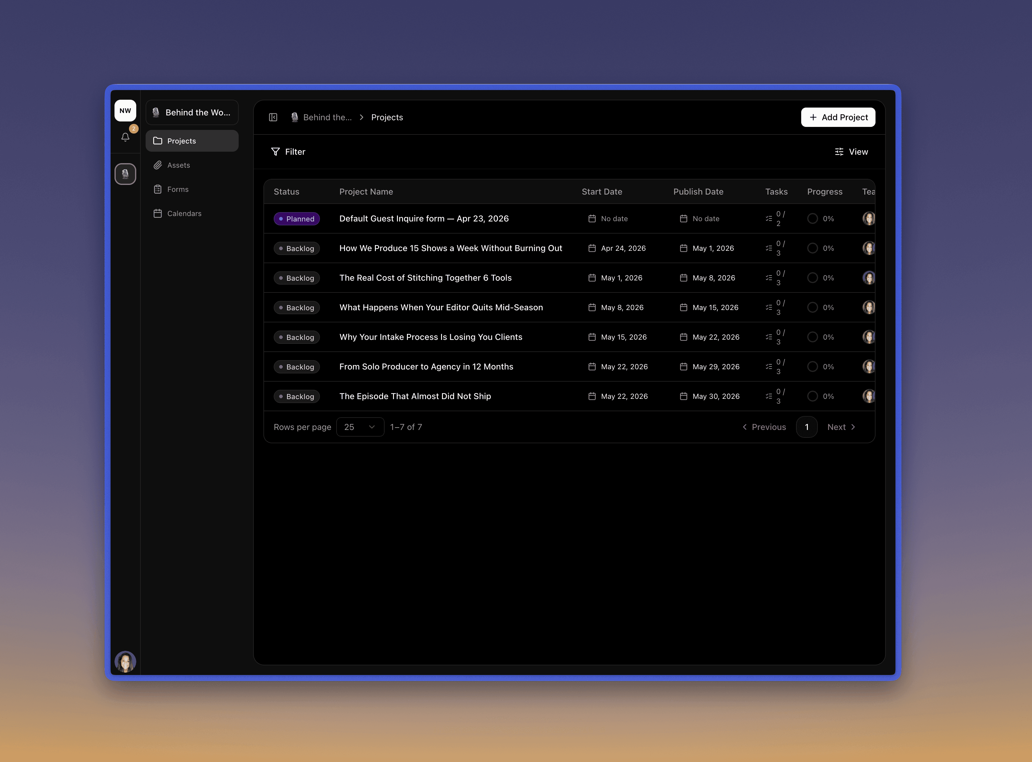 Northflow Flux dashboard
