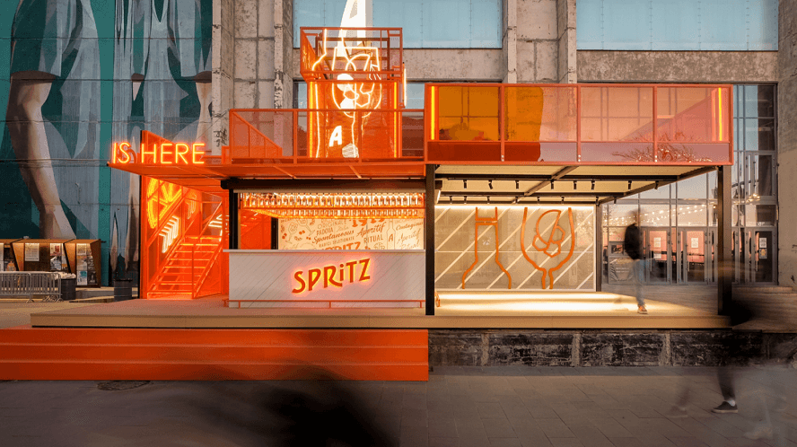 The Orange is here Pop-up Bar