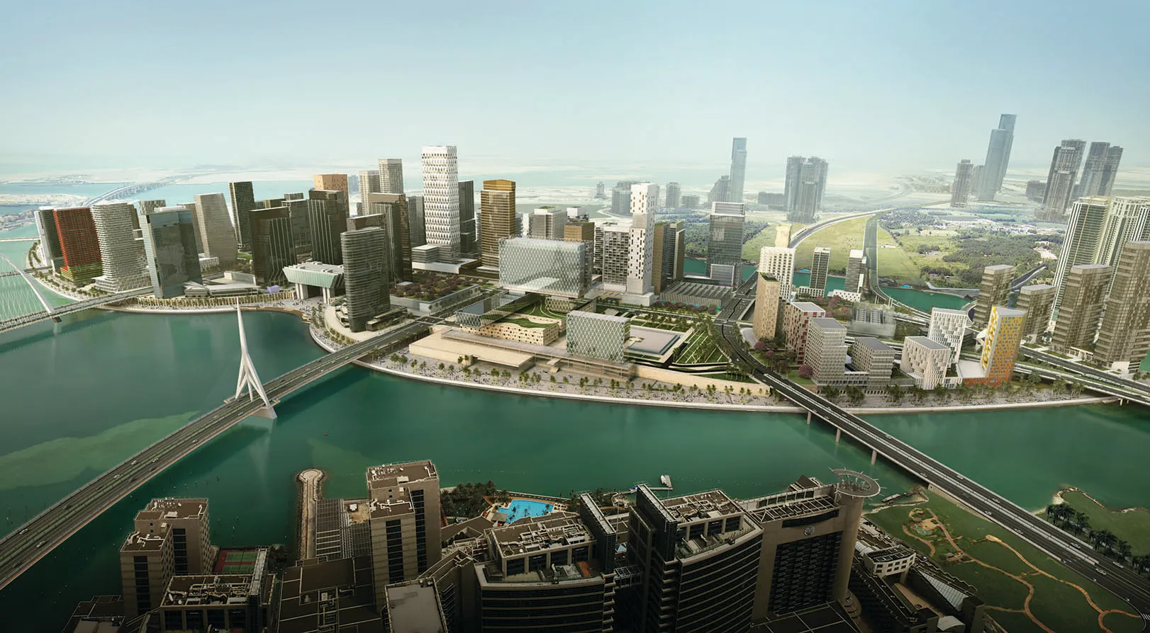 Project view of Al Maryah Island a mega project in United Arab Emirates, supported by financial modelling
