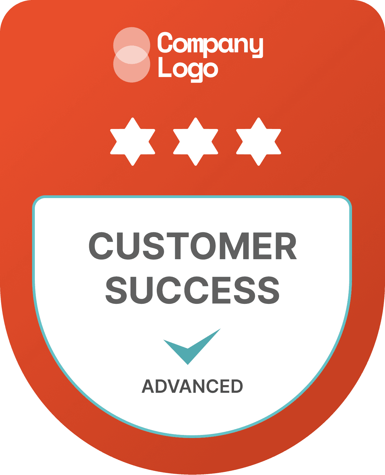 Wauld - Simple and crisp orange completion badge template