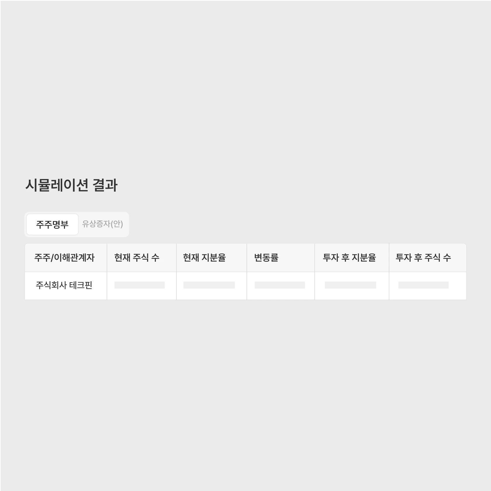 투자 시뮬레이션 채권 내역 반영