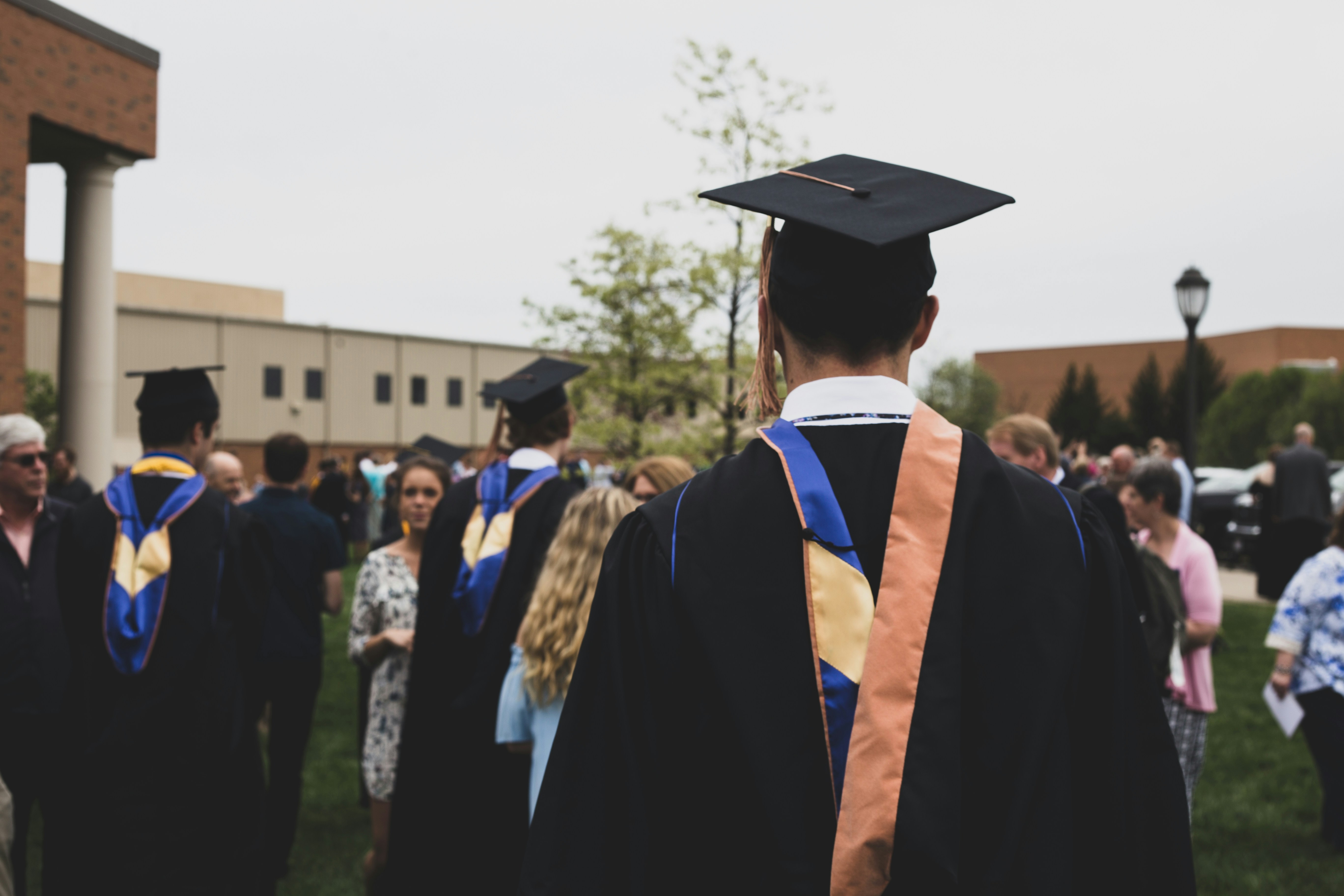 Graduation ceremony picture clicked at a college