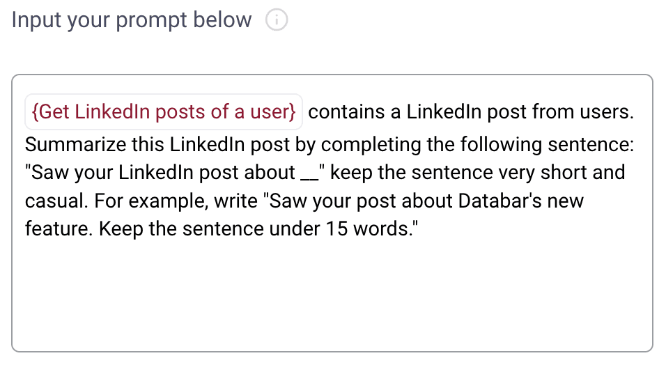 Custom Prompt Example