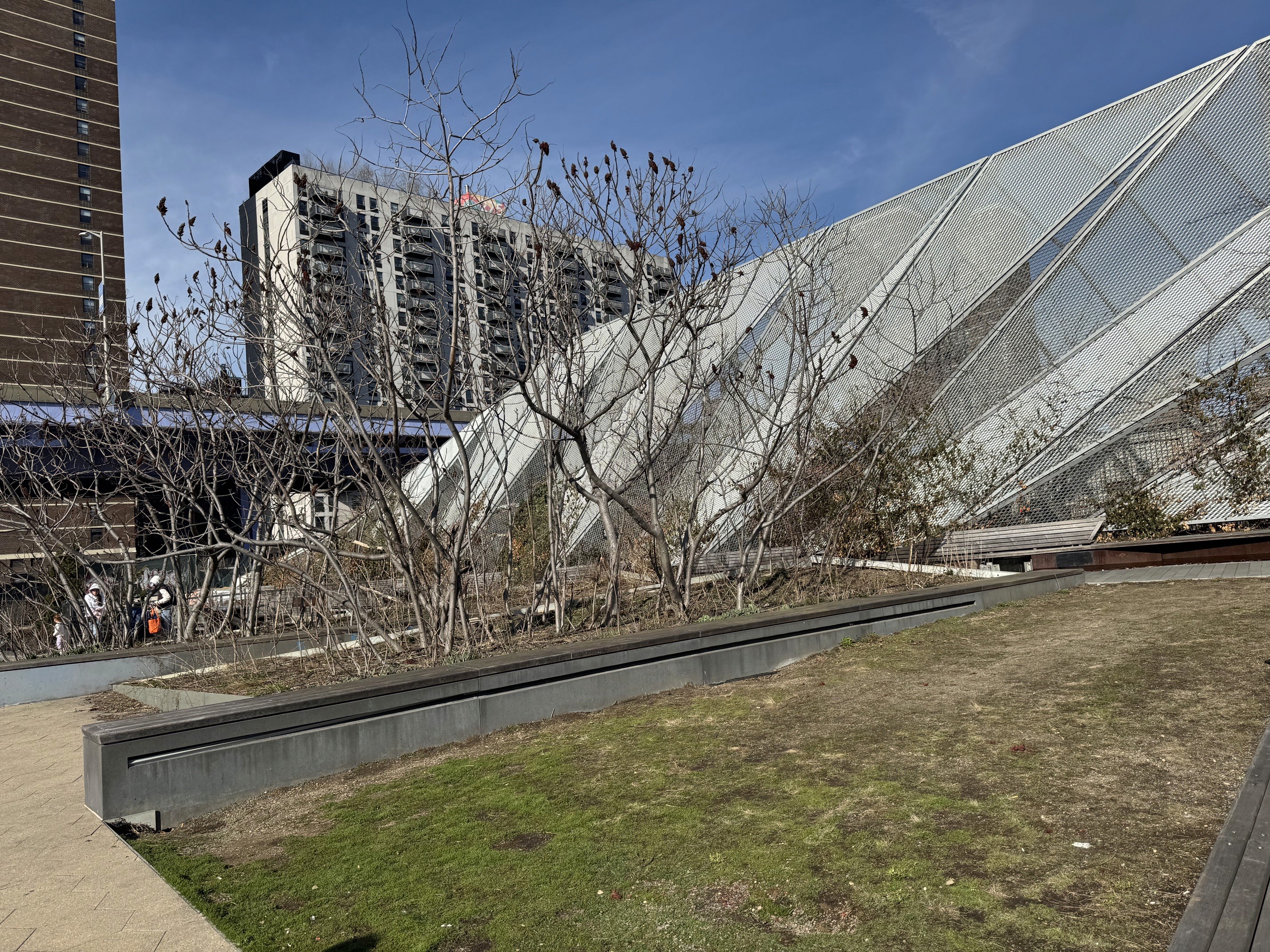 An area along the waterfront that could use landscaping improvement