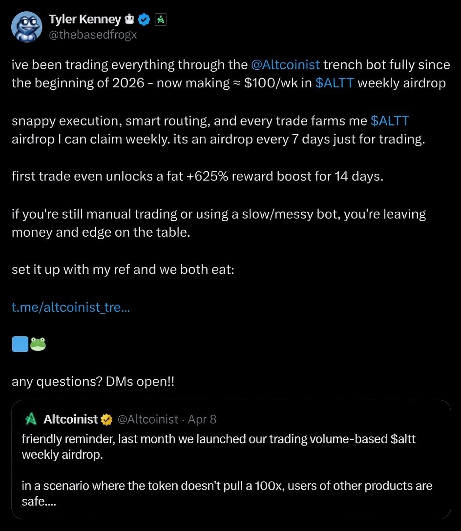 Twitter testimonial screenshot