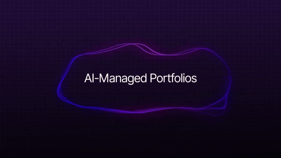A glowing outline around the words AI-Managed Portfolios
