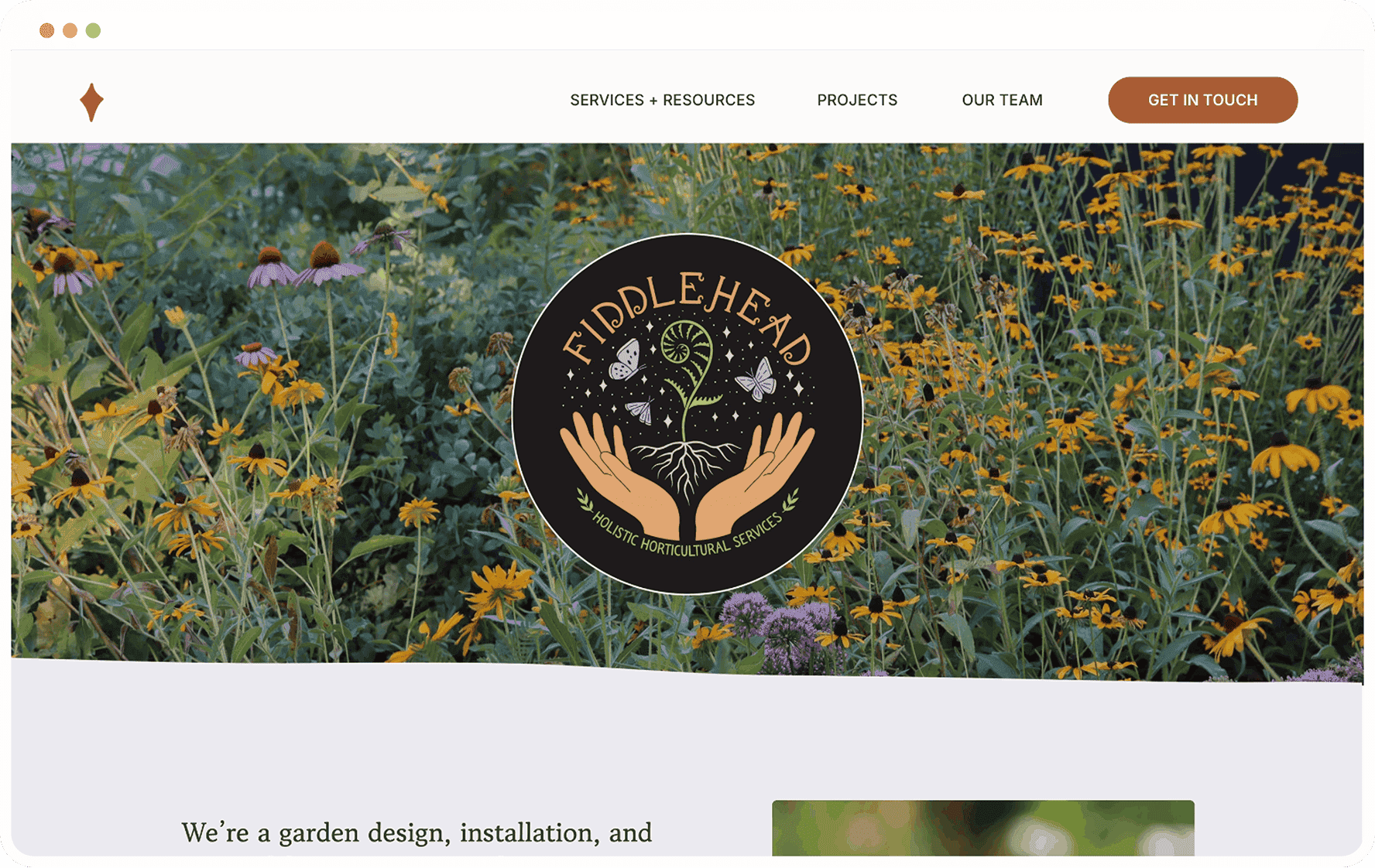 Preview of the Fiddlehead Holistic website