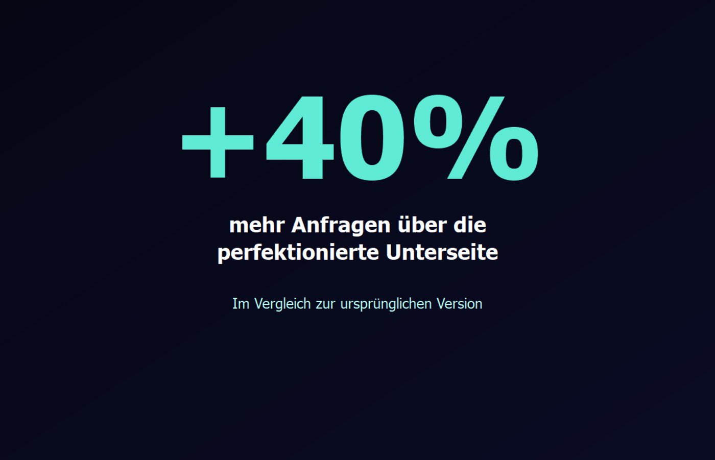 Große Zahl plus 40 Prozent mehr Anfragen
