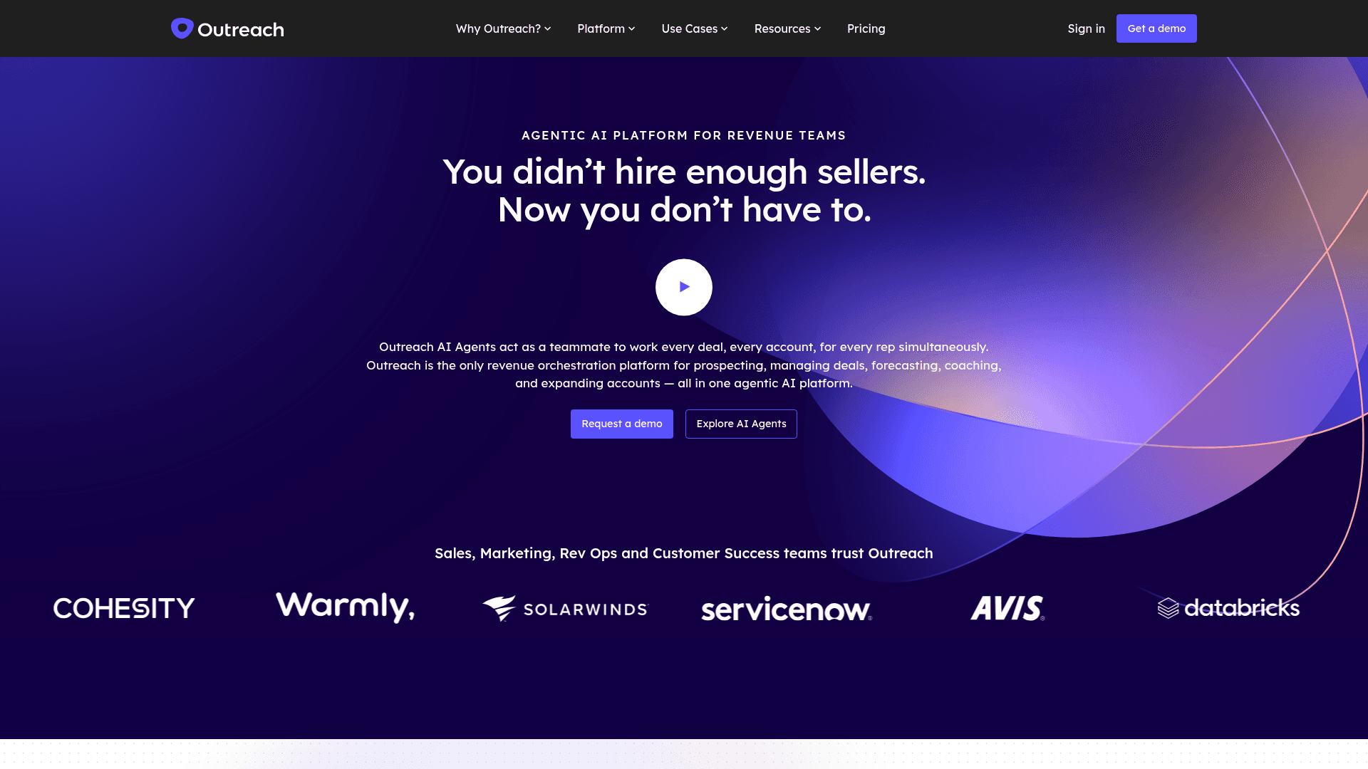 Screenshot of https://outreach.io