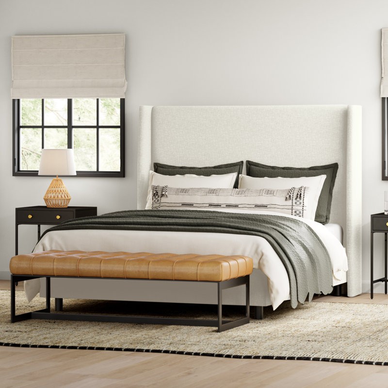 The tilly upholstered bed is a stylish addition that complements any interior design.