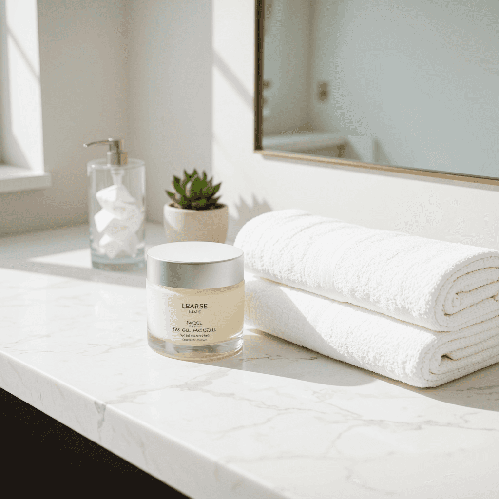 product photography of face gel