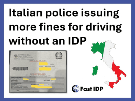 Italian police issuing more fines for driving without an International Driving Permit