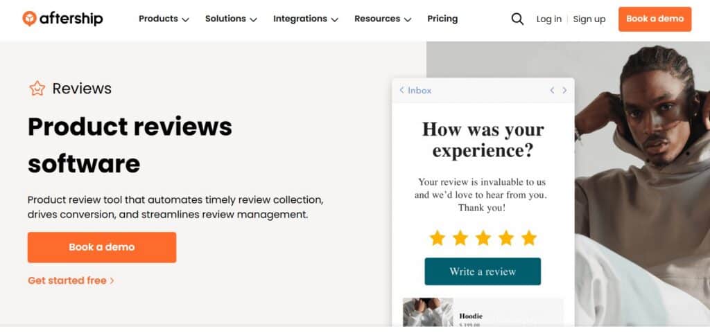 AfterShip Reviews homepage screenshot