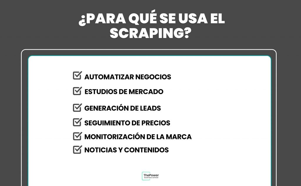 para que se usa el scraping