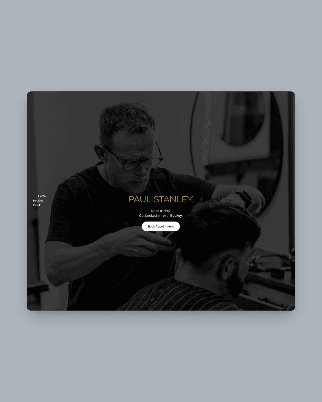 Mobile mockup of The Kudo Studio minimalist website design, showcasing clean typography and a no-code web design layout.