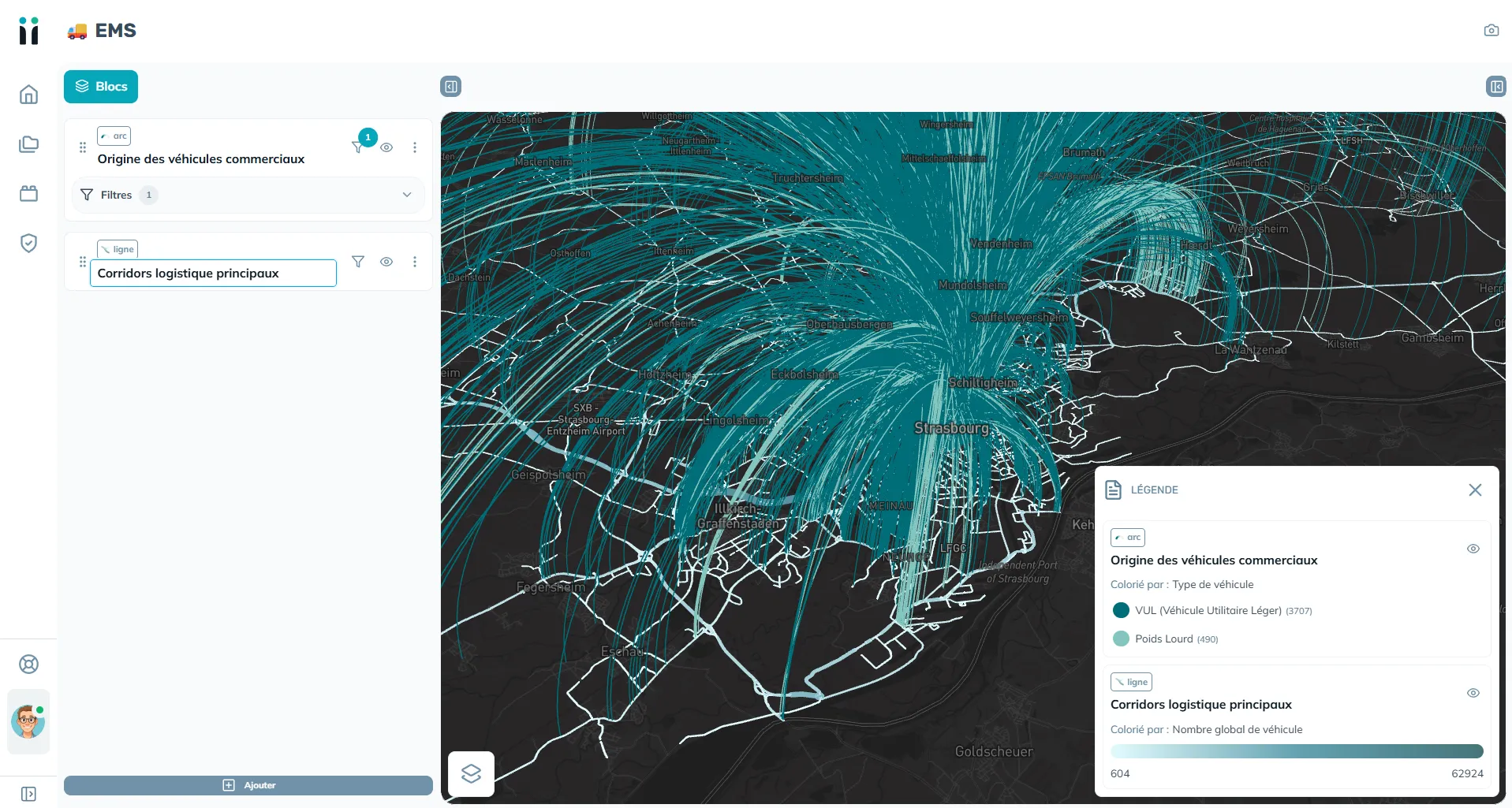visualisation plateforme origine vehicule commerciaux
