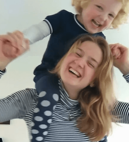 Angel Irene with kid