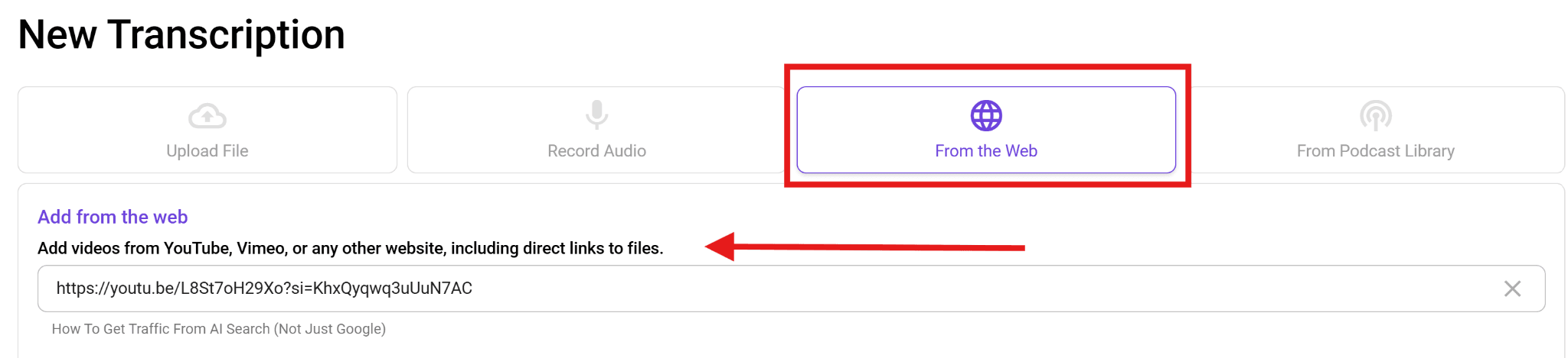 whispertranscribe interface