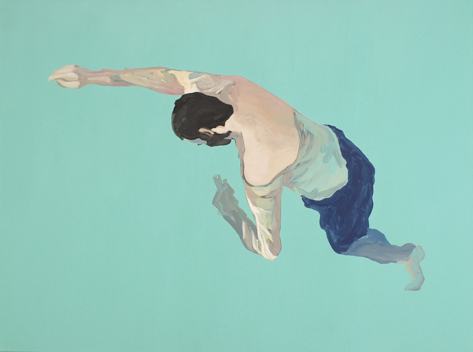 Flottant n°10, Acrylique sur toile, 130 x 97 cm, 2021