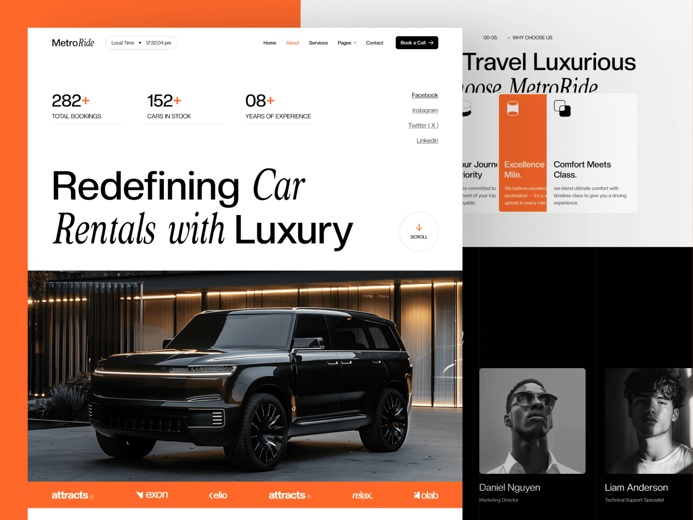 framer rent a car website