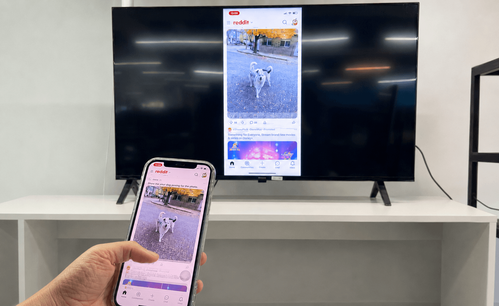 Using a screen mirroring app to screen mirror iPhone to Android TV