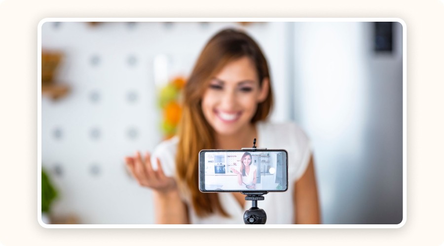 recording a video on smartphone