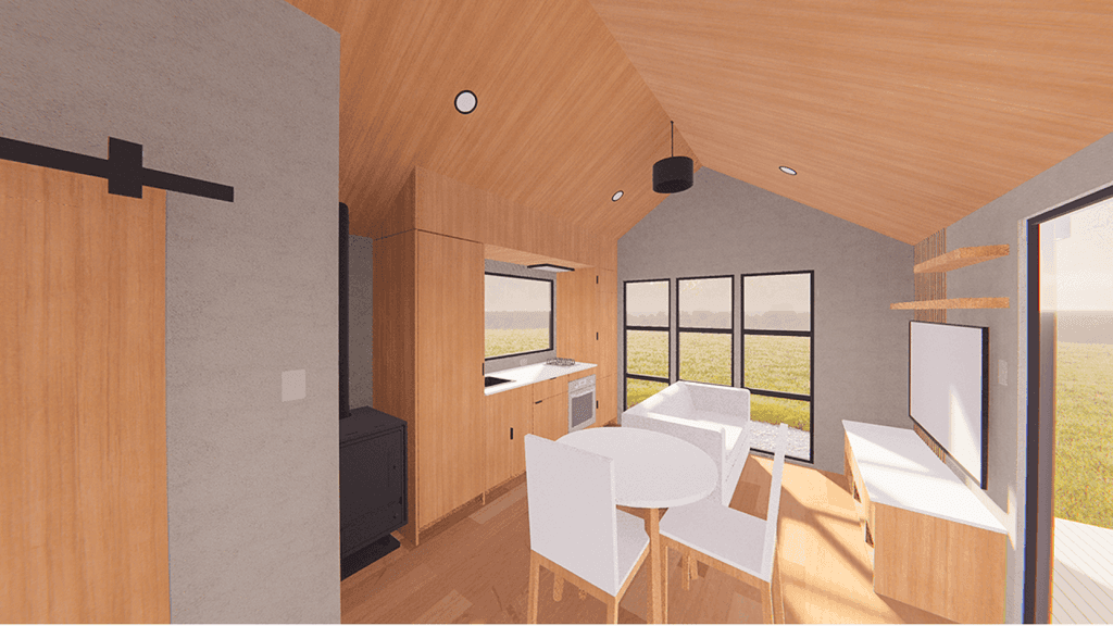 12x20 tiny house dining room