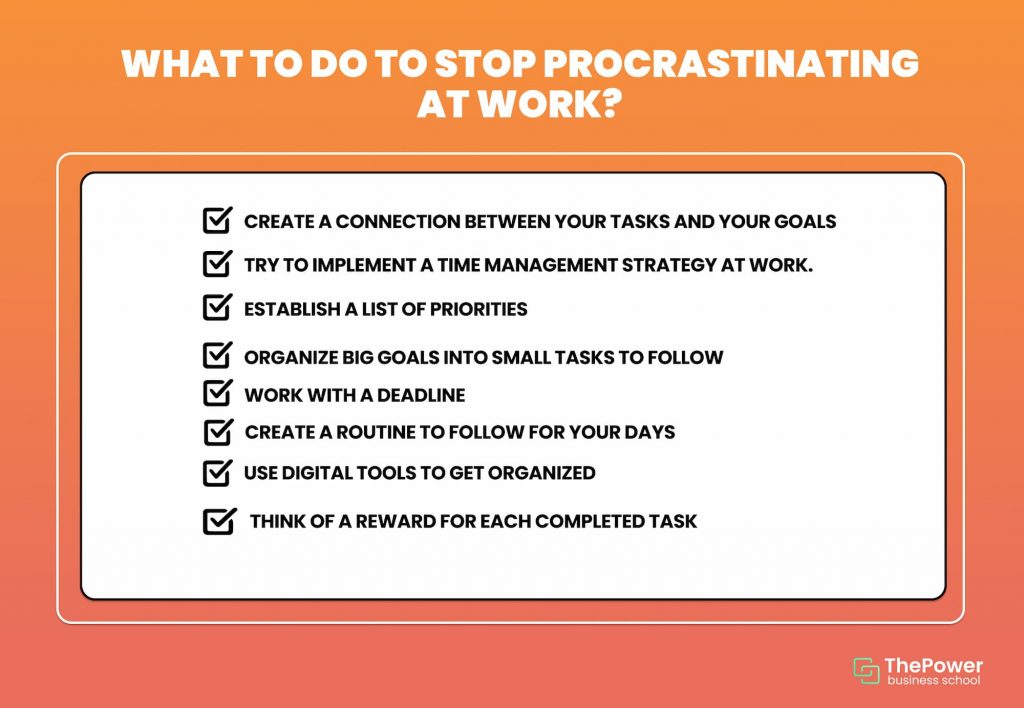 What to do to stop procrastinating at work?