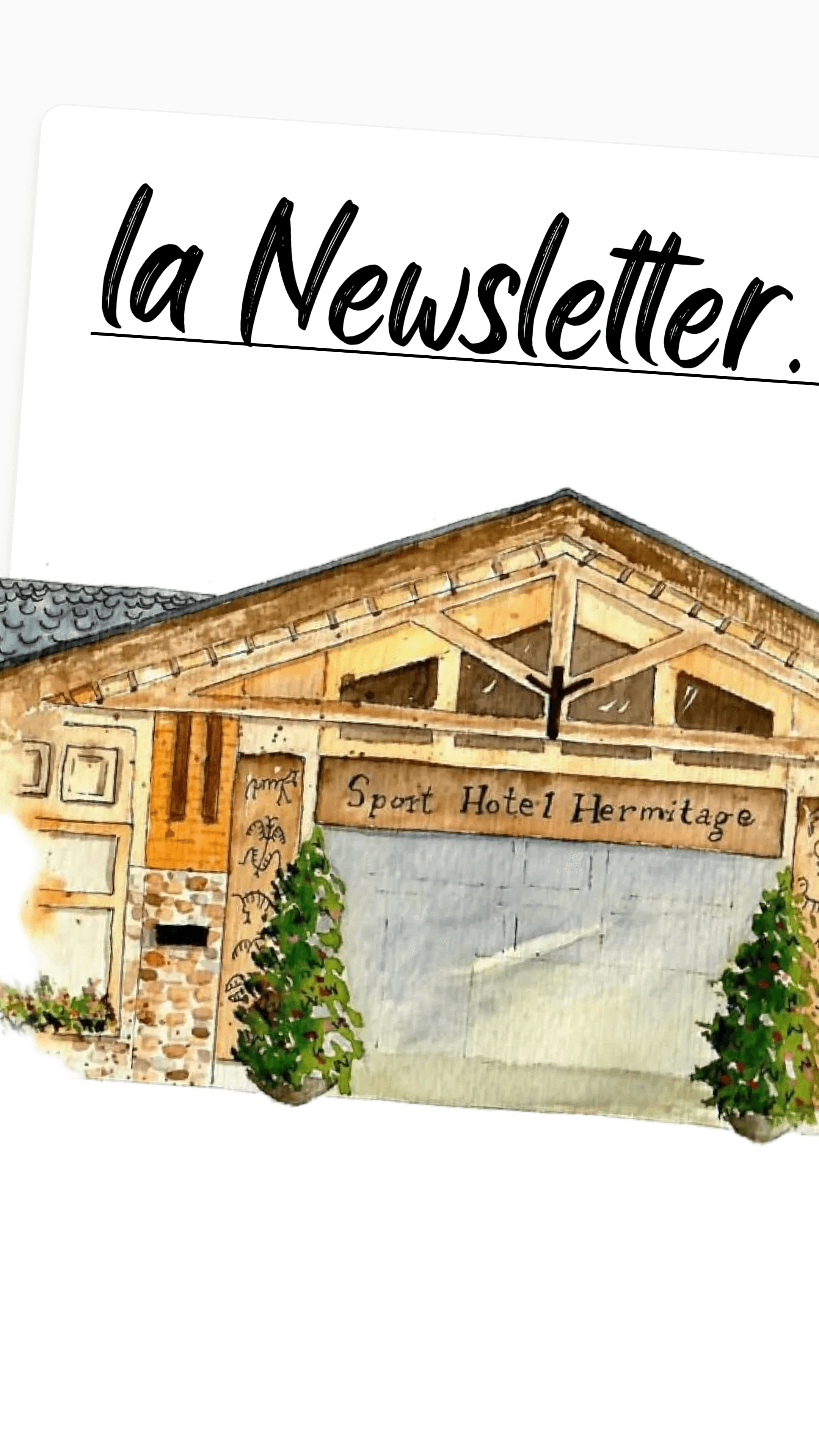 house illustration on a newsletter cover