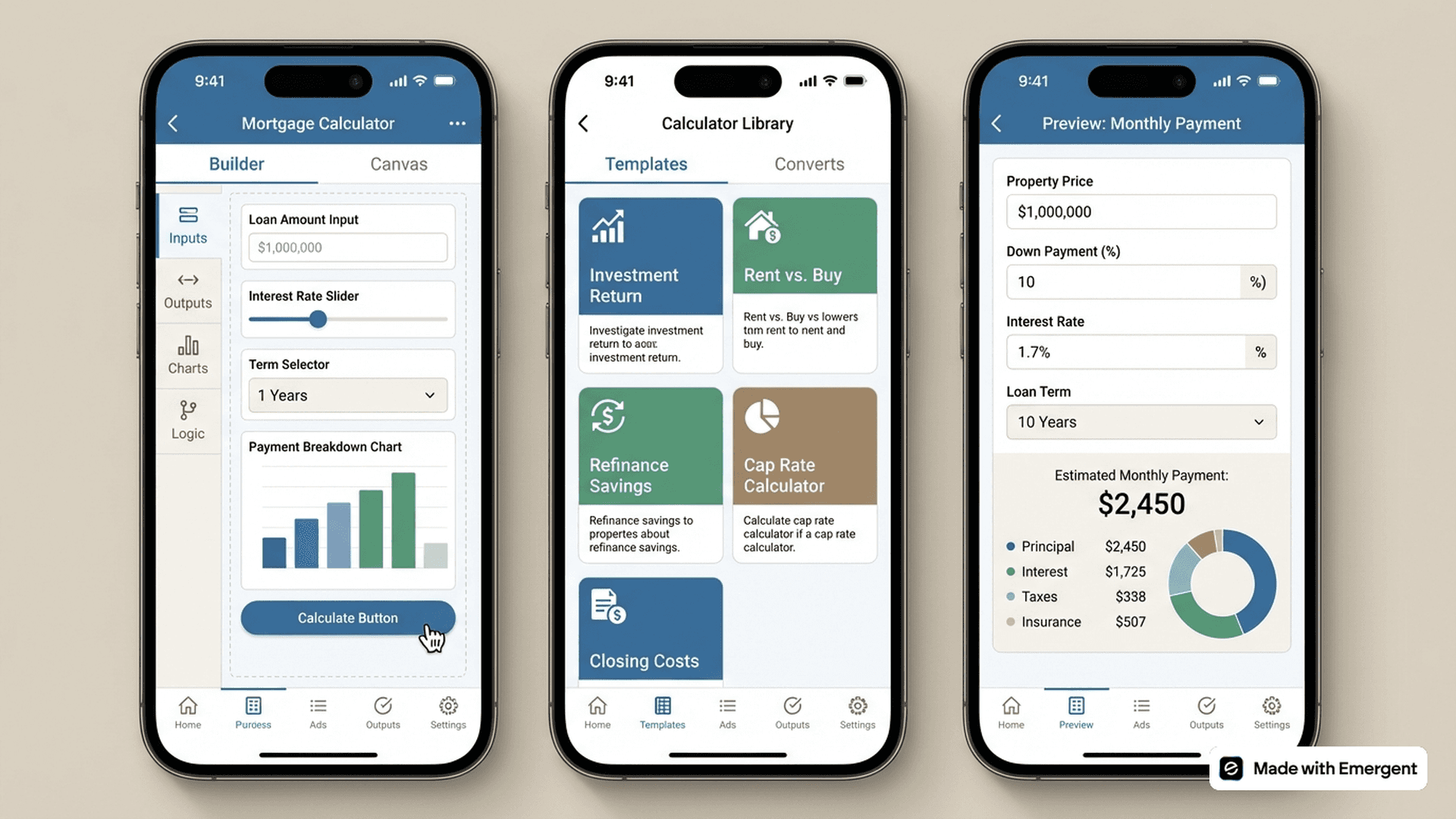 Real Estate Calculator App Made With Emergent