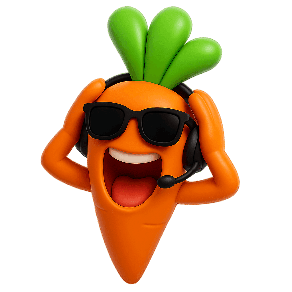 Dekoracija uzbuđene Mrkve