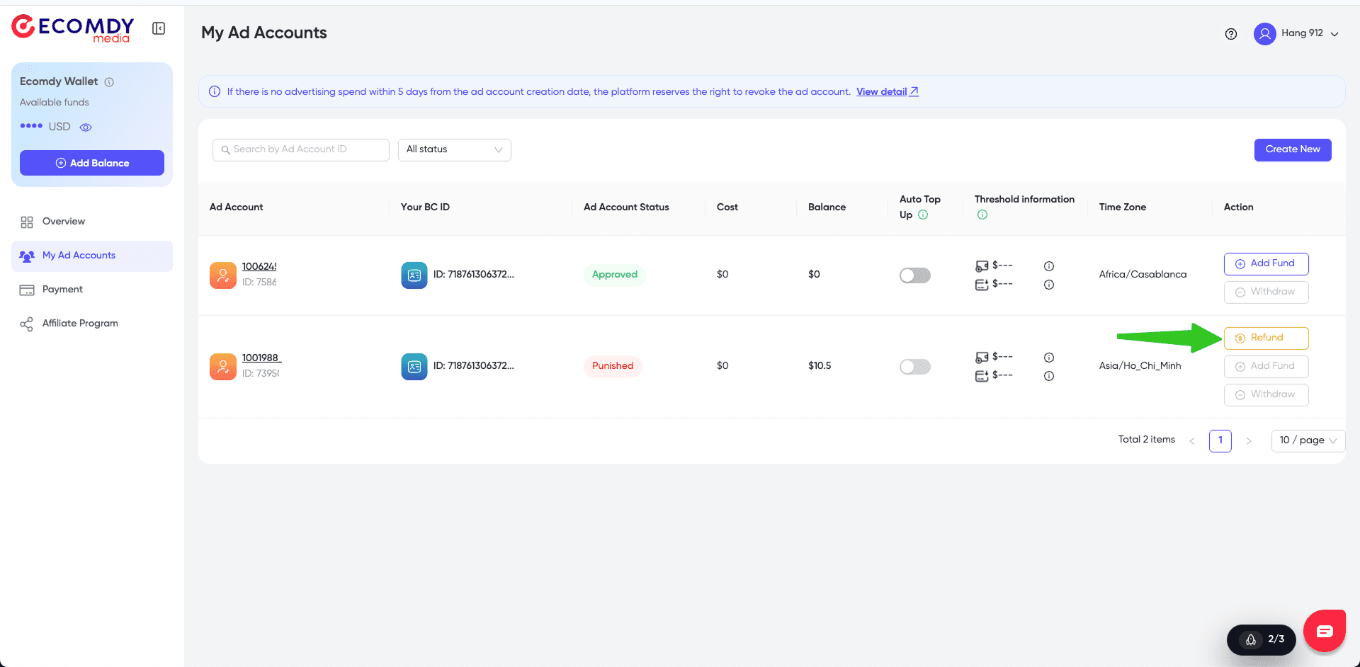 ecomdy-refund-suspended-ad-account