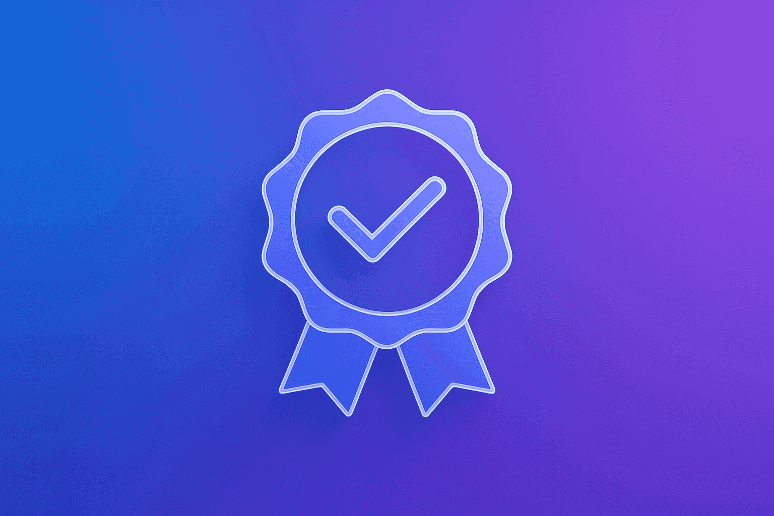 Compliance badge icon with a checkmark on a blue and purple gradient background. Premium AML software comparison thumbnail.