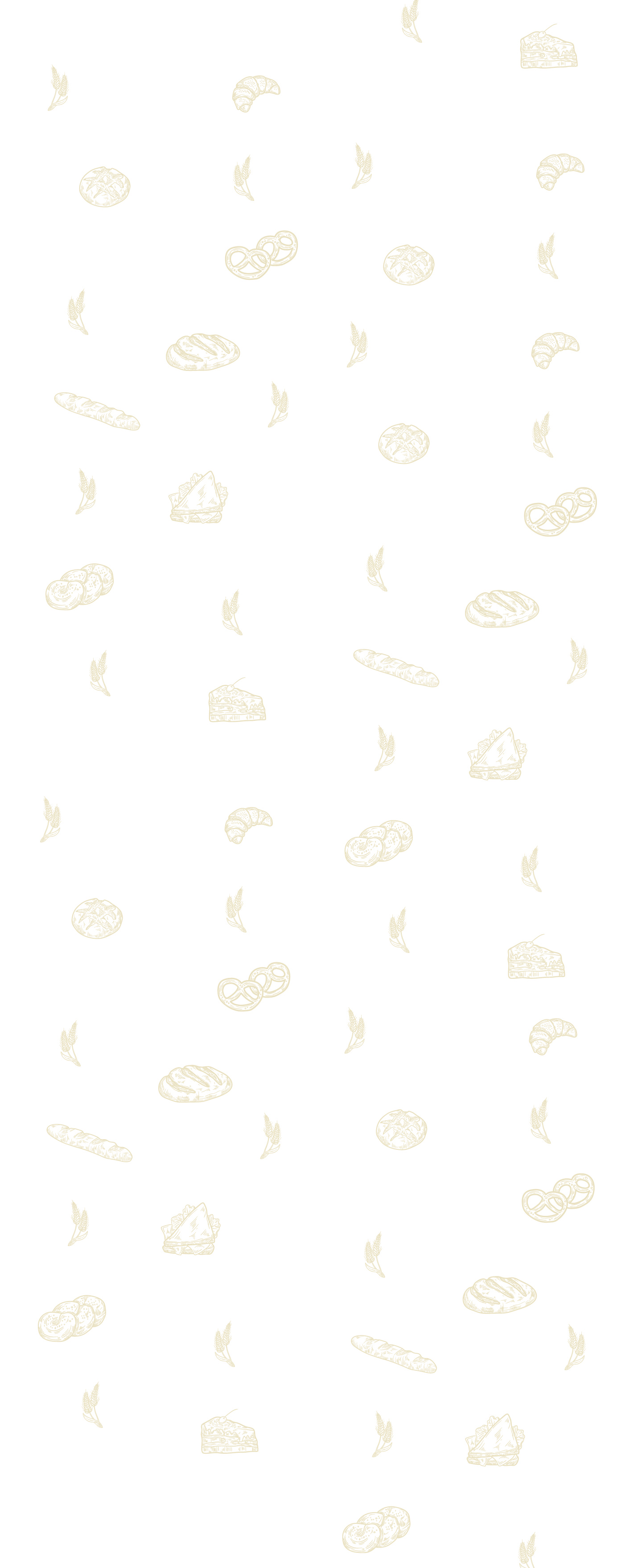 Hintergrundmuster mit verschiedenen Brot-Illustrationen