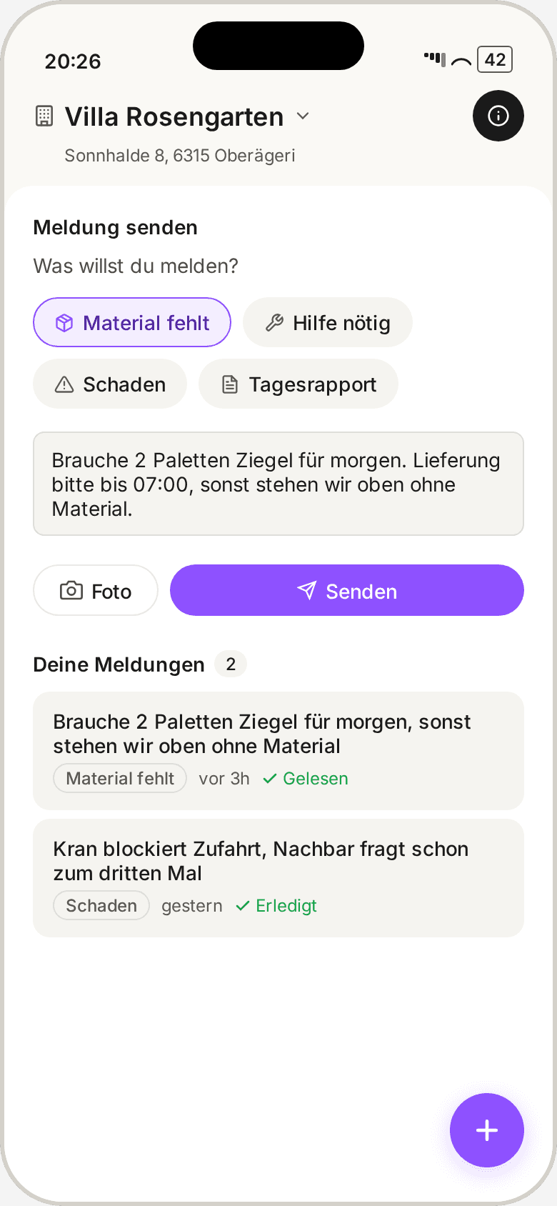 Kommunikation mit Struktur