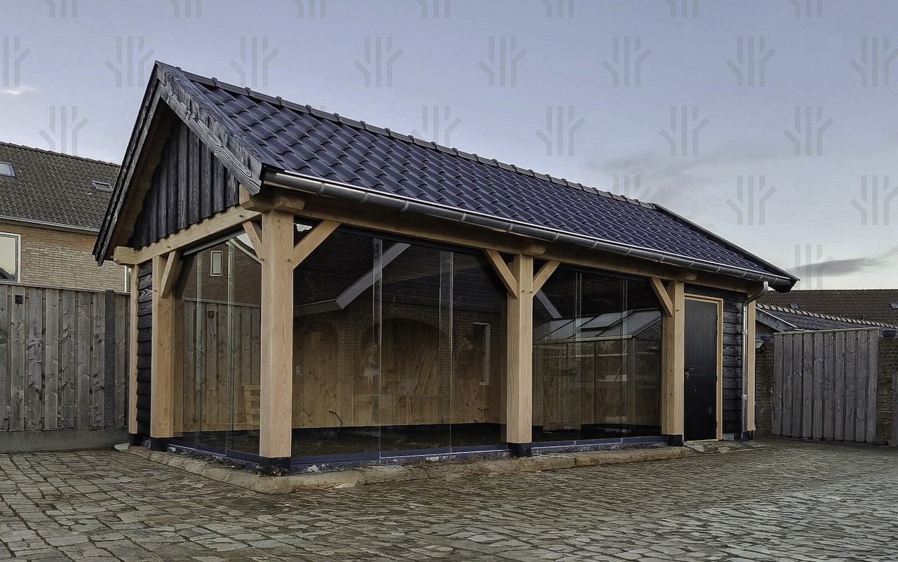 Kapschuren en tuinhuis - Dugreja Houtbouw