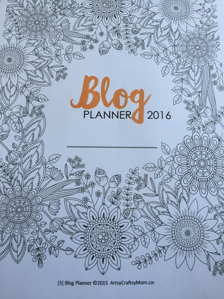 Artsy Craftsy Blog Planner