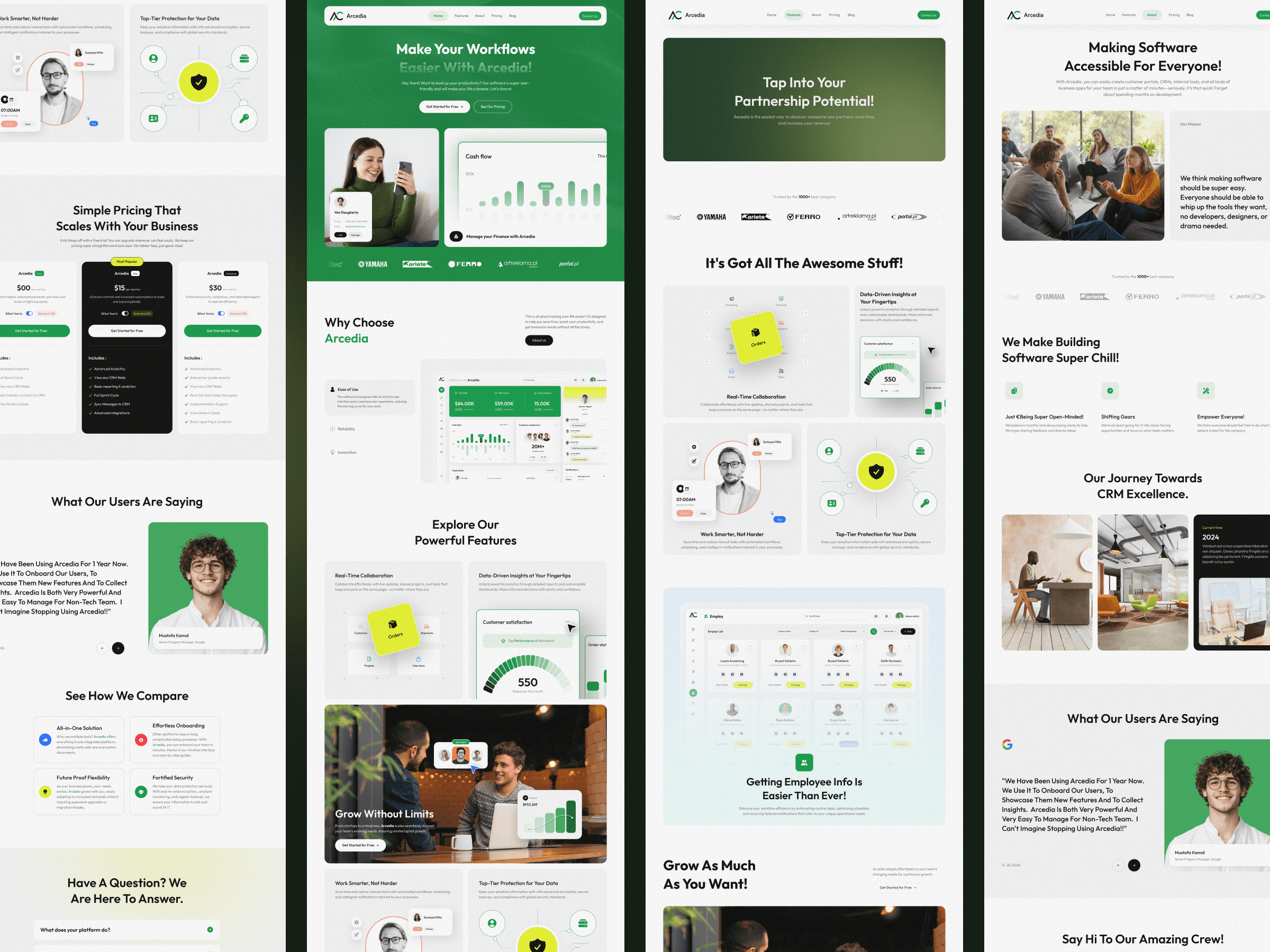 framer saas startup template