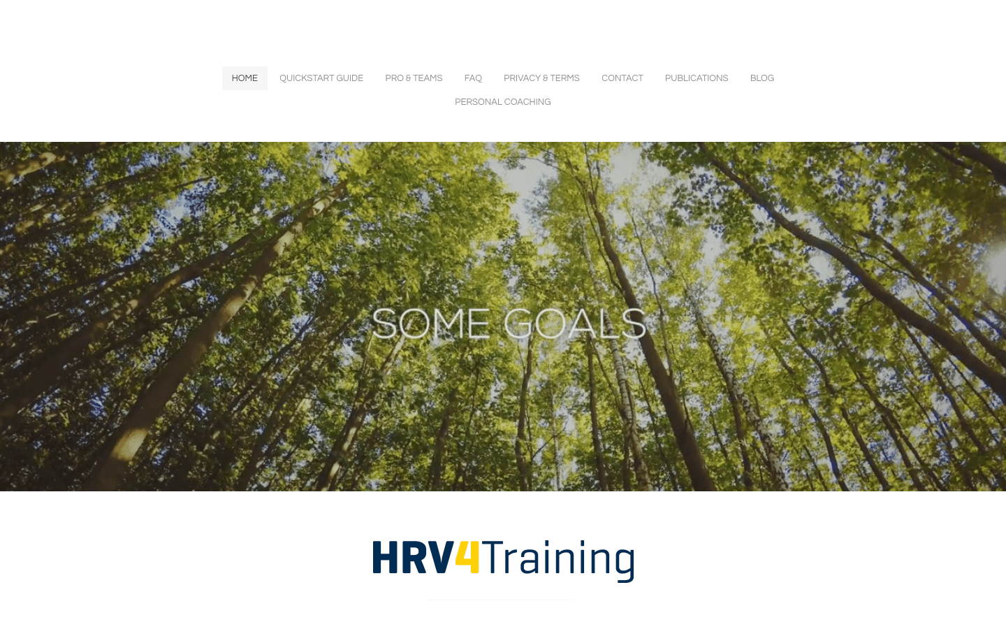 HRV4Training website