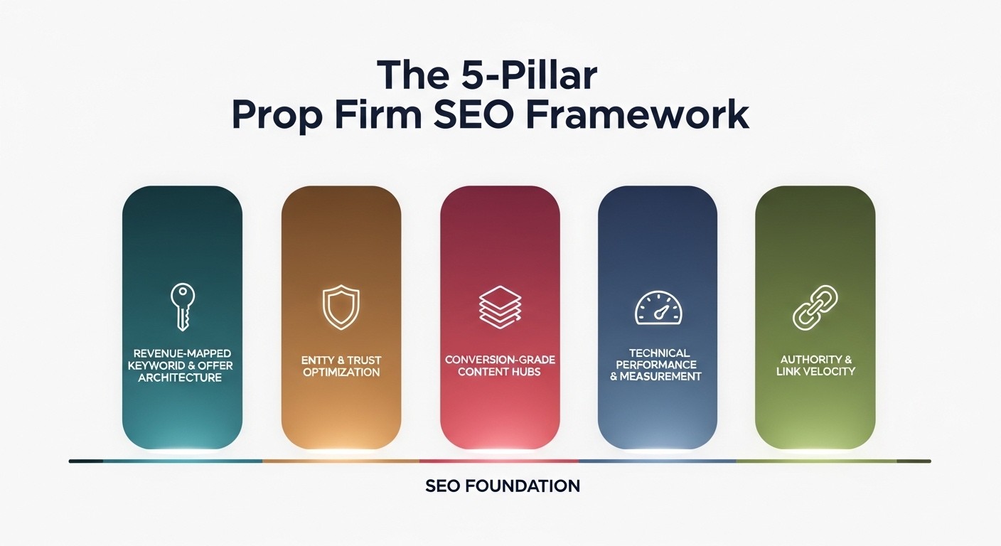 prop firm seo framework