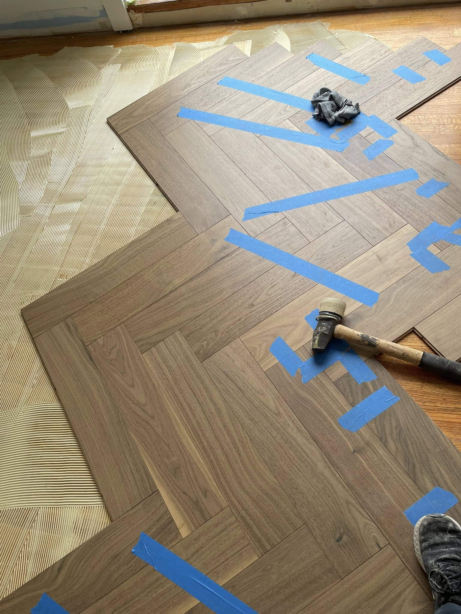 black and brown wooden table with chairs