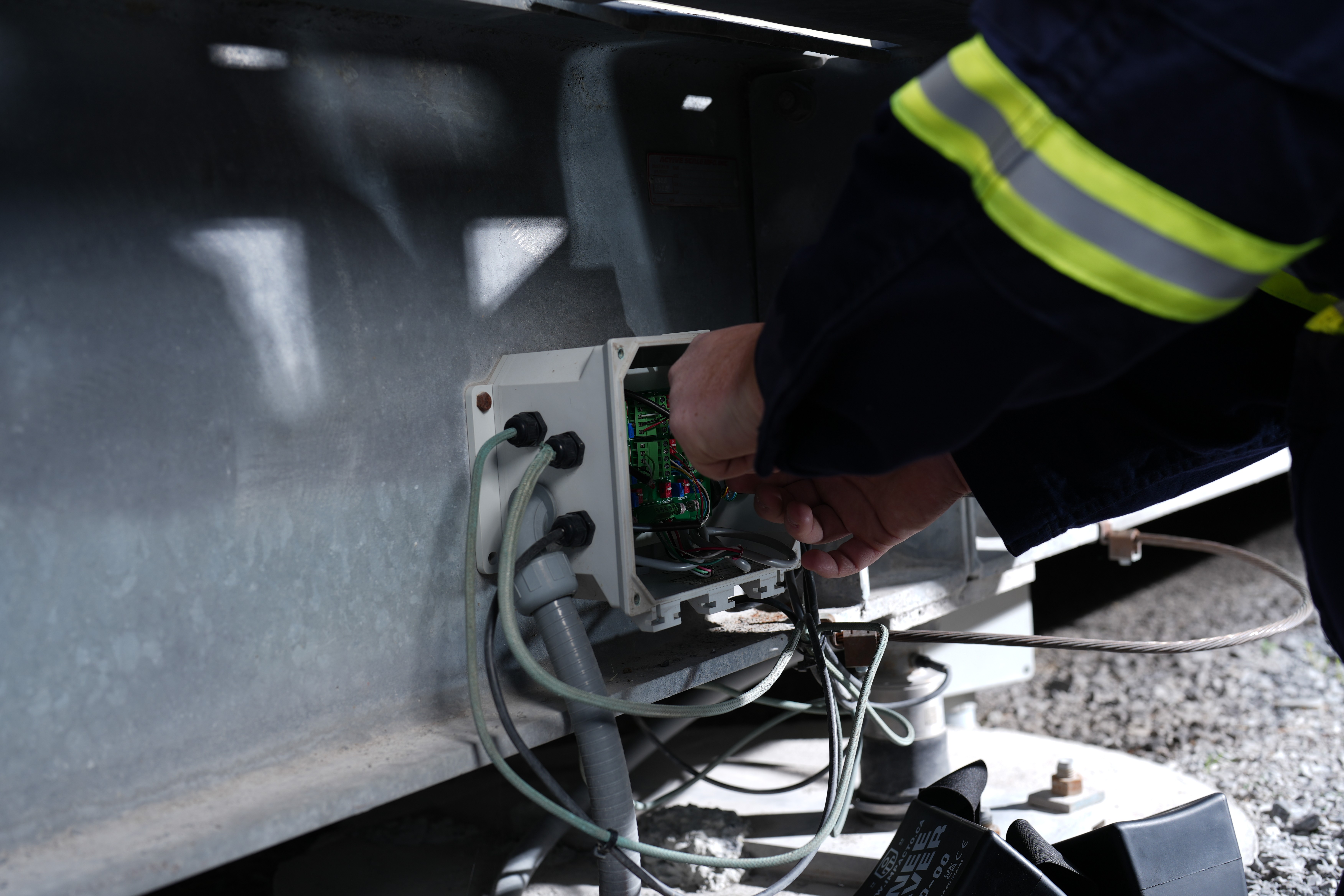 Set of refrigerated trailers for transport.