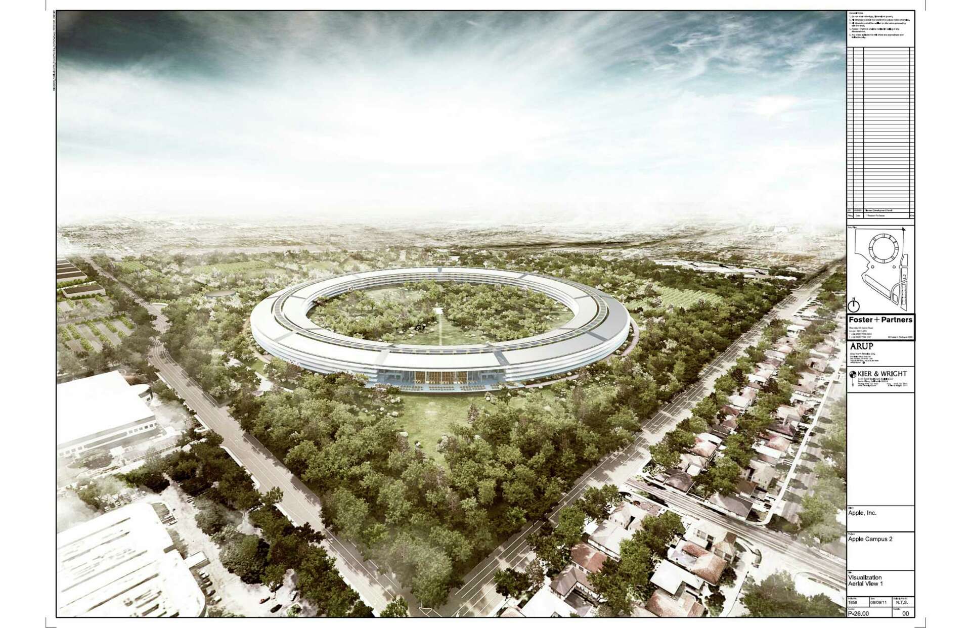 애플 파크 조경도