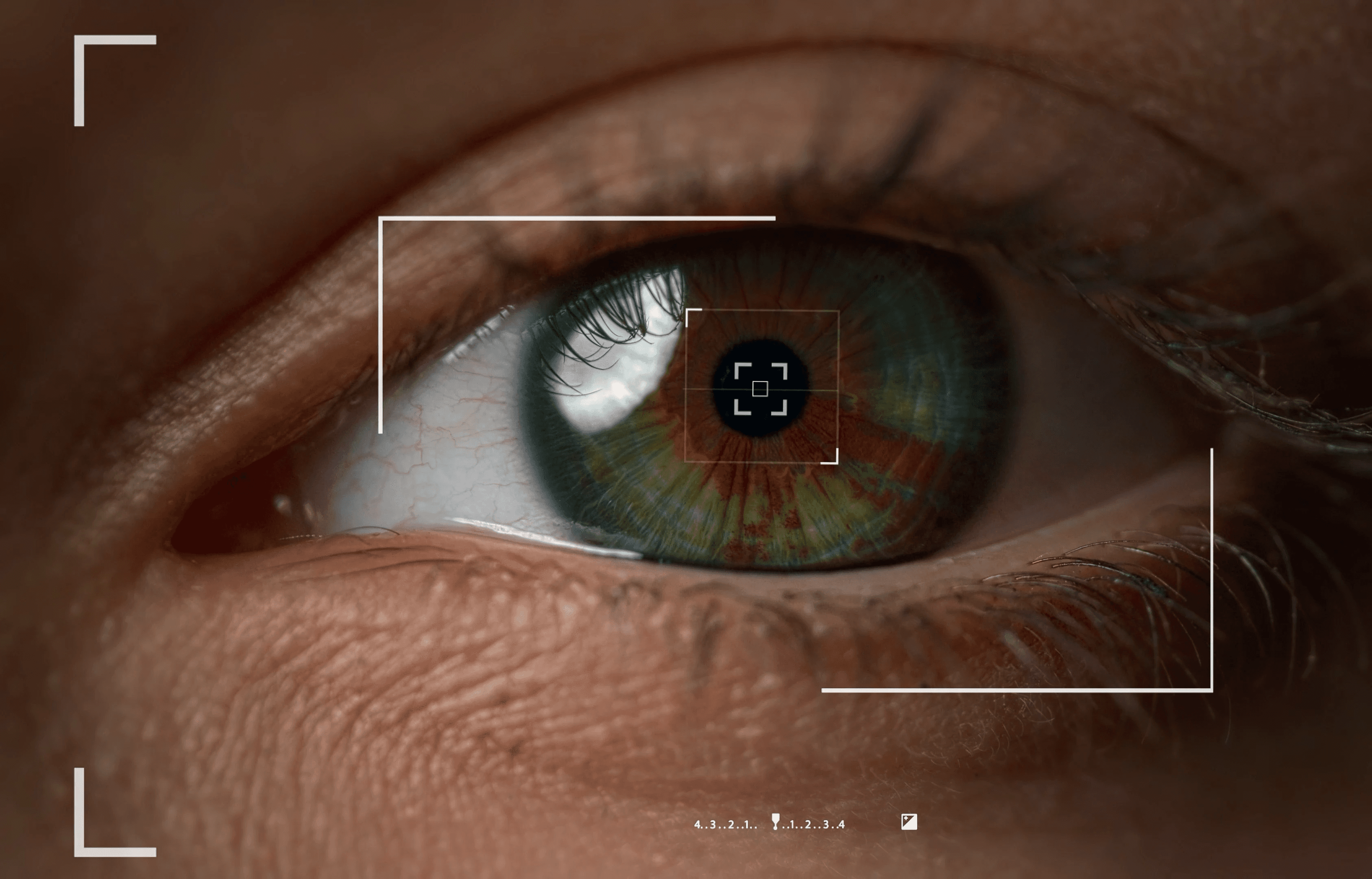 Macro eye image being tracked