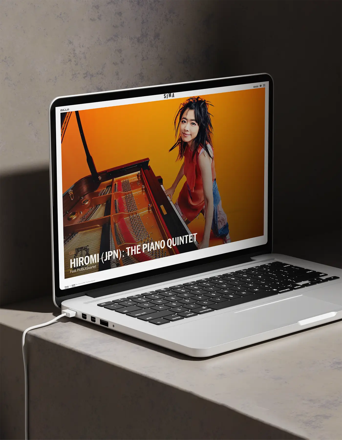 SIMA Wordpress website featuring CMS design and brand typography.